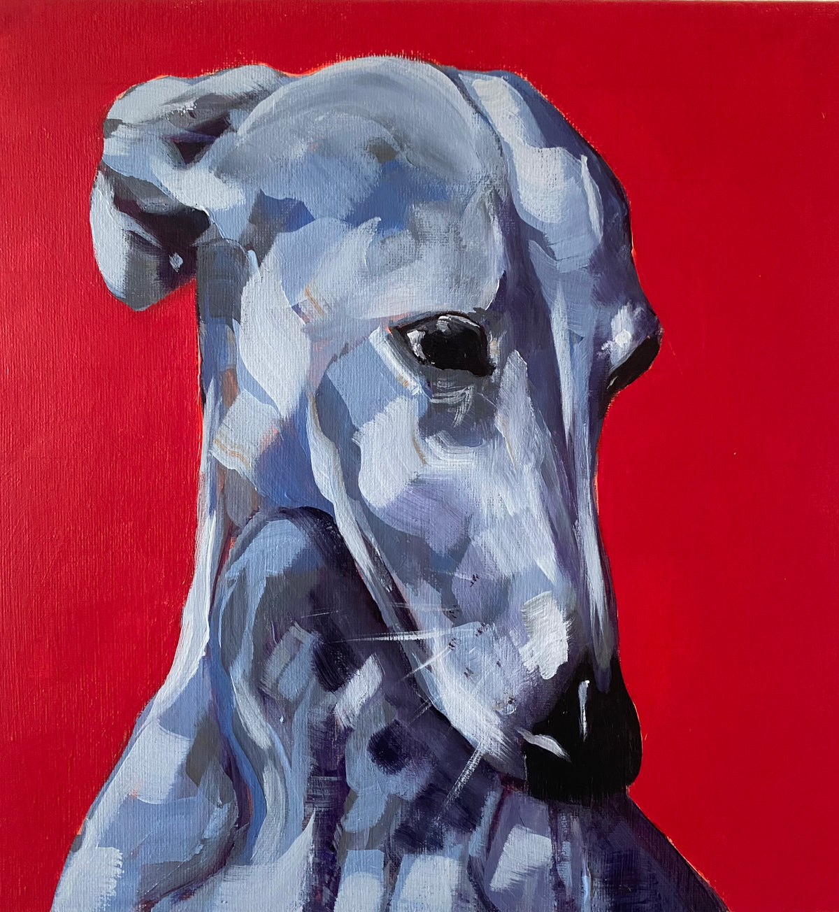 "Greyhound Blues" 30x30cm