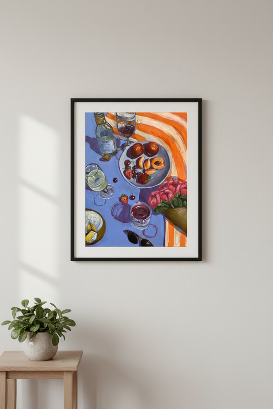 Veninde Tid – indrammet kunstprint